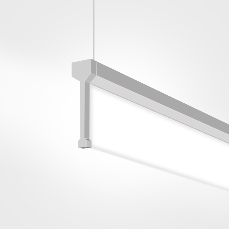 Details about   Modern Linear LED Light Fixture Black 4ft 24W 6500K 1680LM 192 SMD Office Studio 