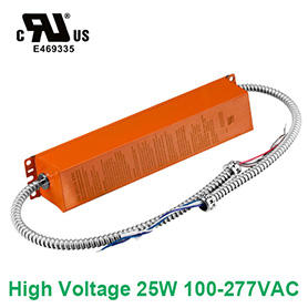 High Voltage 25W 100-277VAC  LED Emergency Back