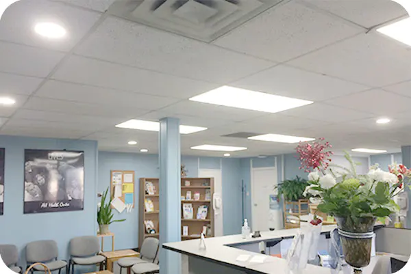 Led Panel Light And Commercial Downlight In Hospital In Canada