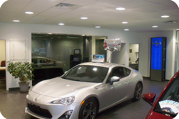 OKT 8inch 54w Led Commercial Downlight In Toyoto Car Dealer Shop In Connecticut