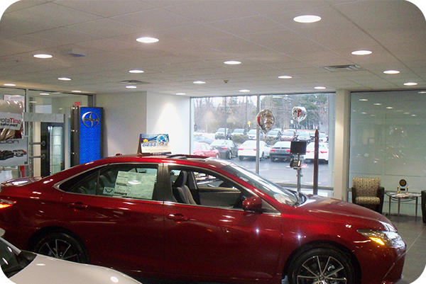 OKT 8inch 54w Led Commercial Downlight In Toyoto Car Dealer Shop In Connecticut
