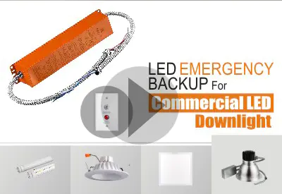 Installation Of LED Emergency Backup For 8Inch Commercial LED Downlight