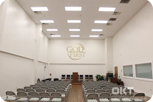 OKT Panel Light Installed In Upper Room Church Of God In Christ In NC