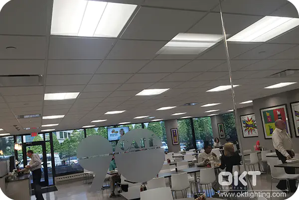 2x2 Led Troffer Light In The Office Cafeteria, New Jersey