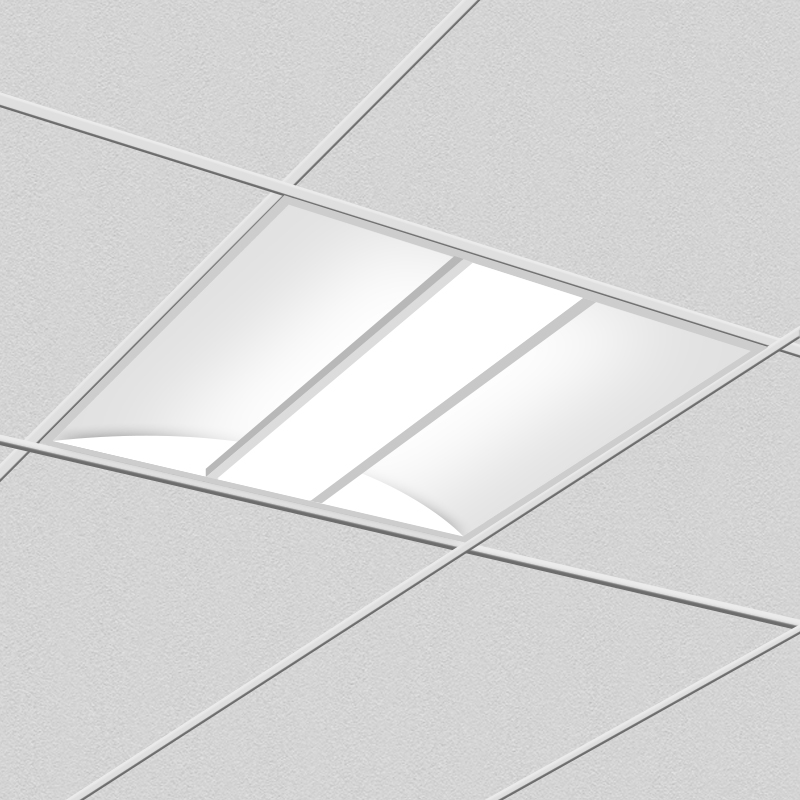 Indirect LED Troffer Light 2x2